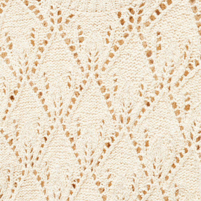 Made-to-order Ivory Openwork Cable Knit Mock Neck Sweater