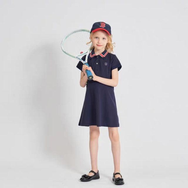 Factory Direct Girls’ Light Blue Floral Knit Two-Piece Skirt Set