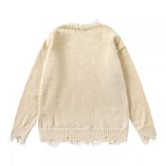 Factory Direct Women’s Mustard Yellow Fuzzy Cat Graphic Oversized Sweater