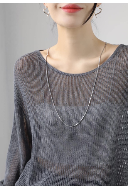 customized Light Yellow Open-Knit Boat Neck Sweater