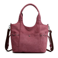 Made-to-order Vintage Brown Canvas Drawstring Tote Bag – Large Convertible Shoulder & Crossbody Handbag