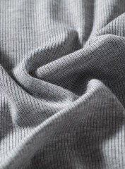 Women’s Essential Gray Ribbed Scoop-Neck Tank Top