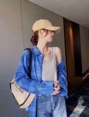 Women’s Essential Gray Ribbed Scoop-Neck Tank Top