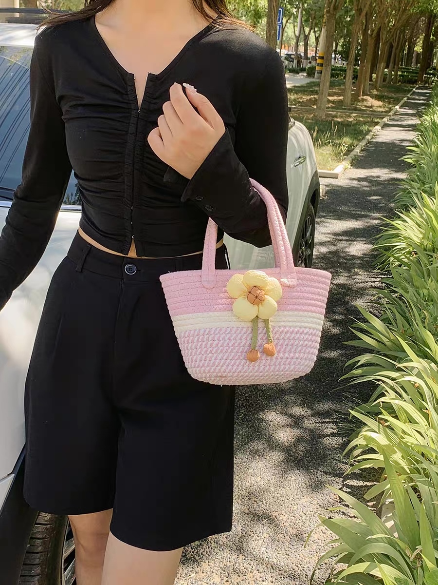 Daisy Bloom Crochet Tote Bag