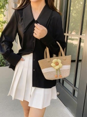 Daisy Bloom Crochet Tote Bag