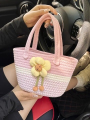 Daisy Bloom Crochet Tote Bag