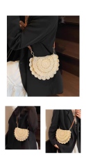 Sunburst Scallop Crochet Crossbody Bag
