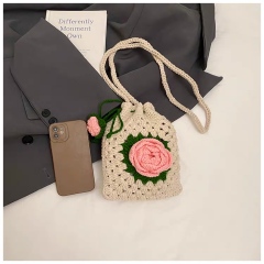 Rose Garden Crochet Phone Crossbody Bag
