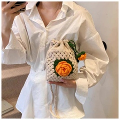 Rose Garden Crochet Phone Crossbody Bag