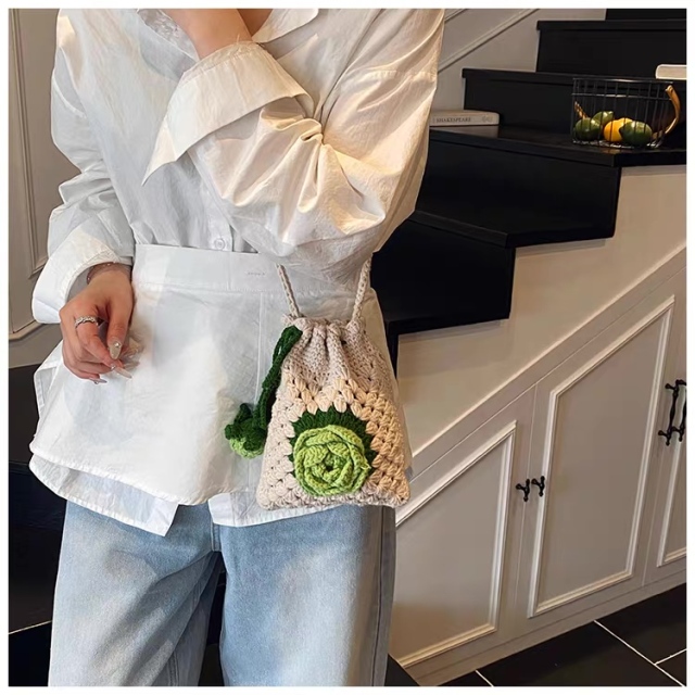 Rose Garden Crochet Phone Crossbody Bag