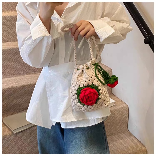 Rose Garden Crochet Phone Crossbody Bag