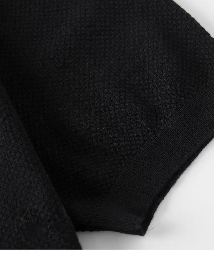 Men’s Relaxed Fit Textured Knit Polo Shirt – Short Sleeve Casual Grey Polo