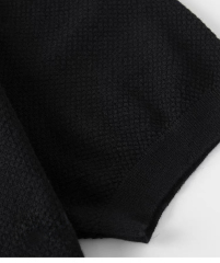 Men’s Relaxed Fit Textured Knit Polo Shirt – Short Sleeve Casual Grey Polo