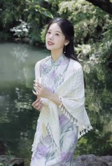 Yunelle Ivory Pointelle Knit Tassel Shawl – Lightweight Women’s Knitted Shoulder Wrap