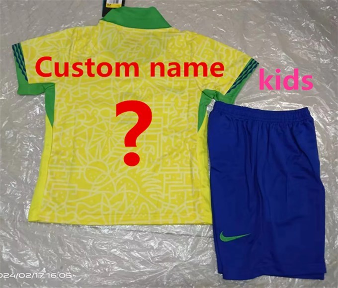 2024 National Team Children's Brazil Home Kids