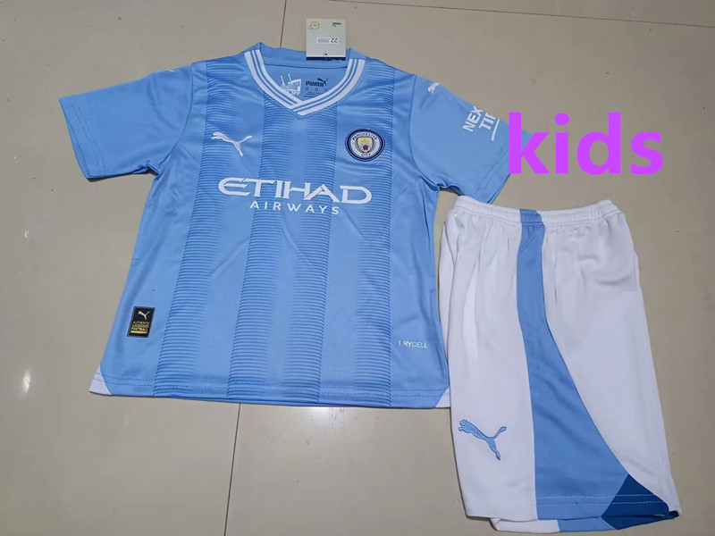 2024 Manchester City Kids Home Jersey