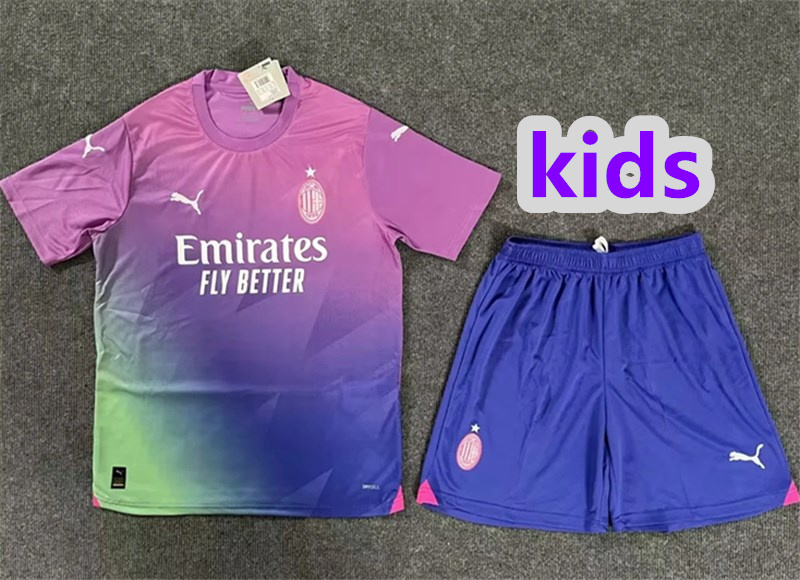 2024 AC Milan away kids kit jersey
