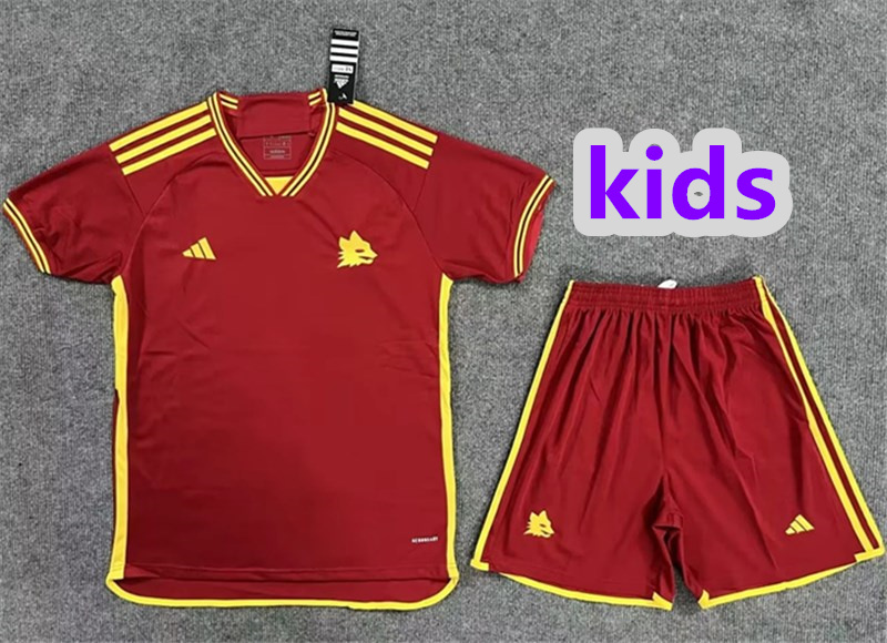 2024 Roma home kids kit jersey