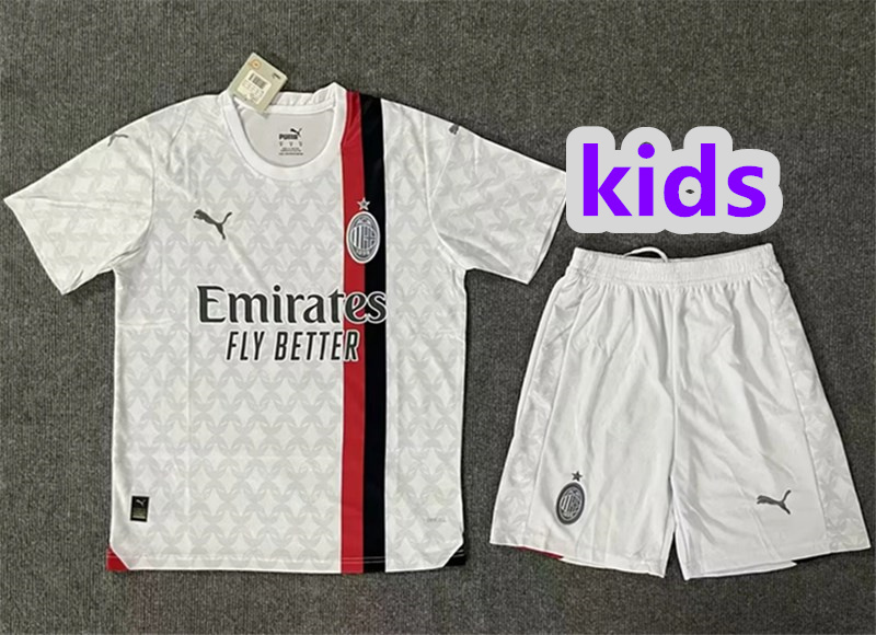 2024 AC Milan away kids kit jersey