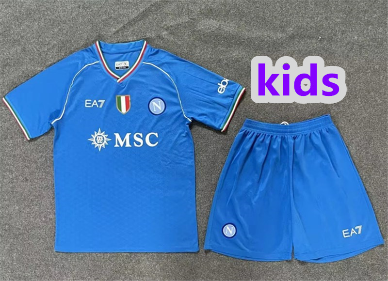 2024 Napoli home kids kit jersey