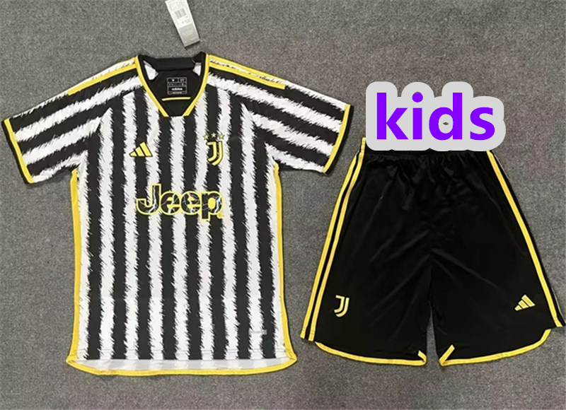 2024 Juventus home kids kit jersey