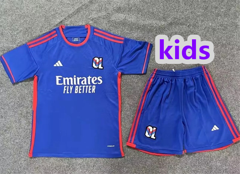 2024 Lyon away kids Kit Jersey