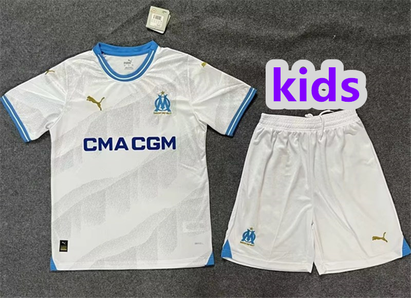 2024 Marseille Home kids Kit Jersey