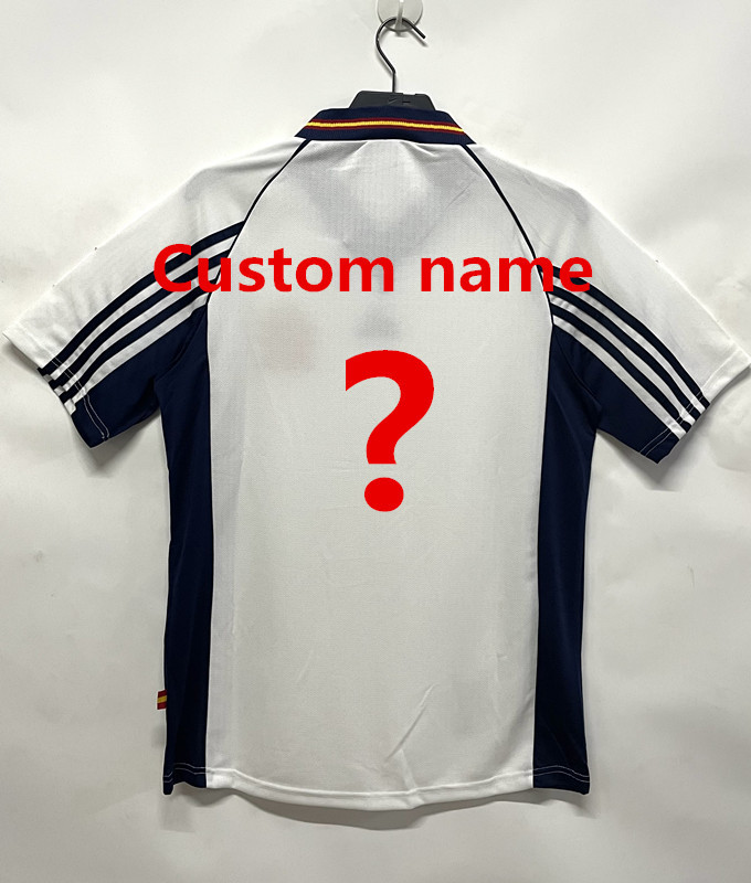 1989 Spain away white retro Thai version quality