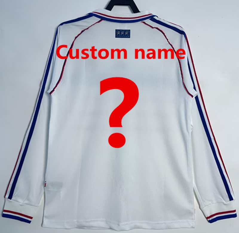 1998 France away retro Thai quality long sleeve jersey