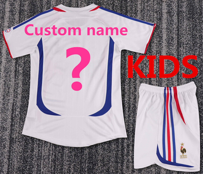 2006 France Away Retro Kids Jersey