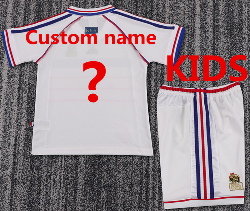 1998 France Away Retro Kids Jersey