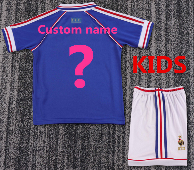 1998 France Home Retro Kids Jersey