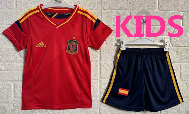2012 Spain Home Retro Kids Jersey