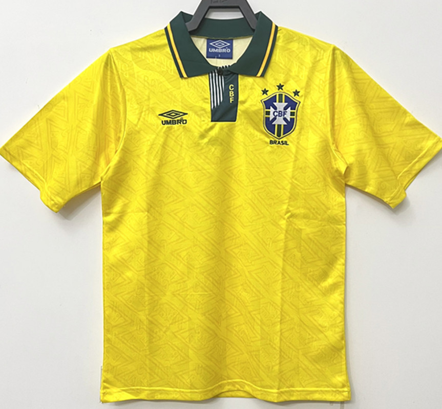 1991-1993 Brazil Home Retro Jersey
