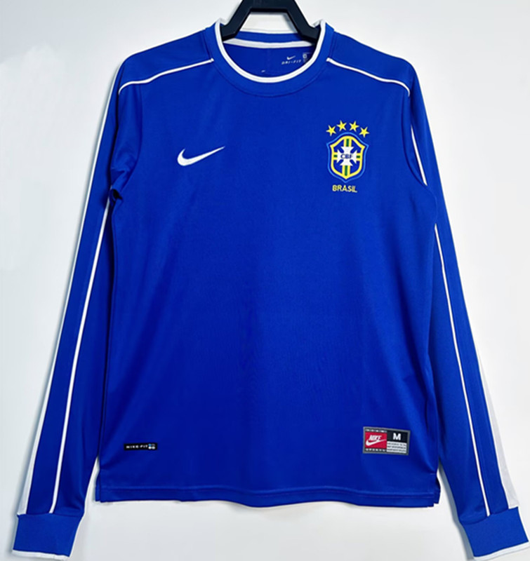 1998 Brazil Away Long Sleeve Retro Jersey