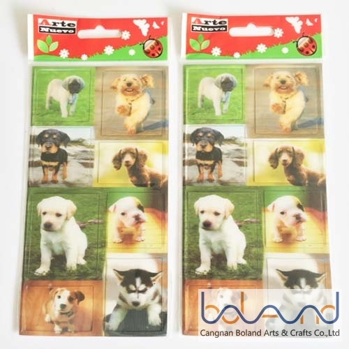 3D Dogs Lenticular Sticker