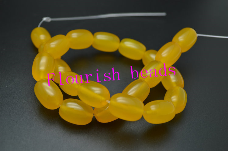 13*18MM Barrel Yellow Agate Beads