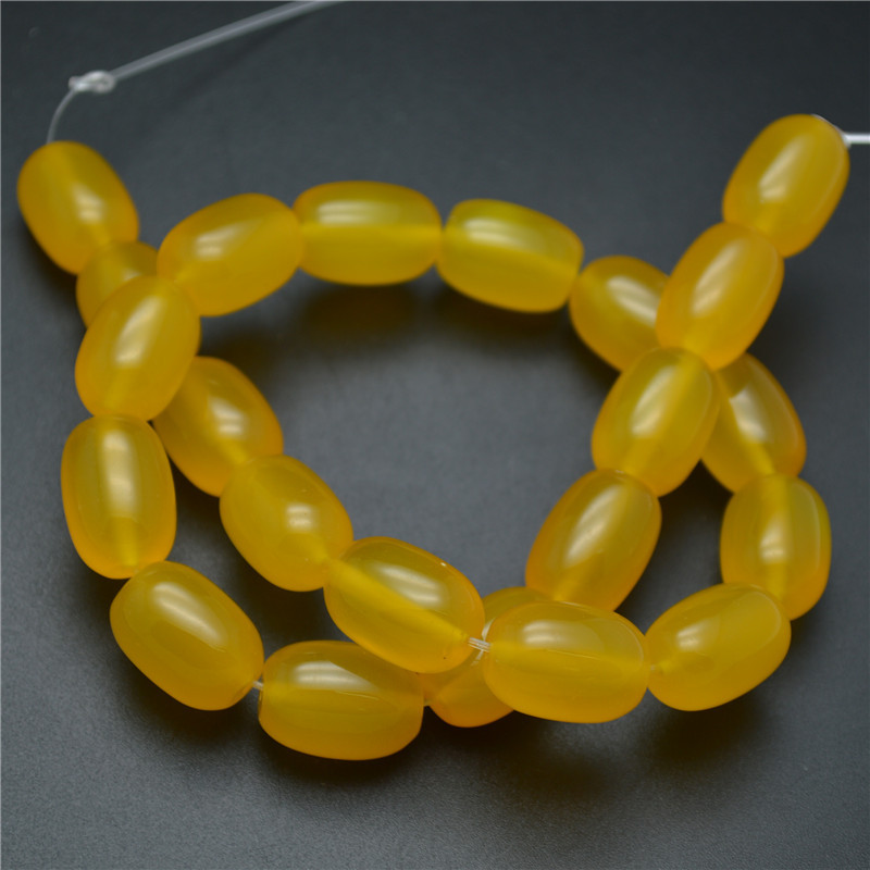 13*18MM Barrel Yellow Agate Beads