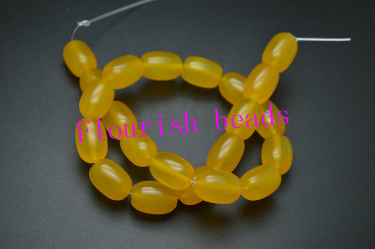13*18MM Barrel Yellow Agate Beads