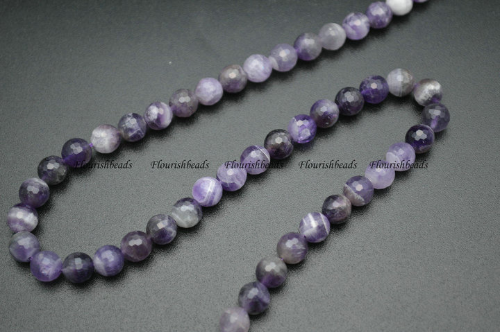 Natural Faceted Dog Teeth Amethyst  6mm~12mm