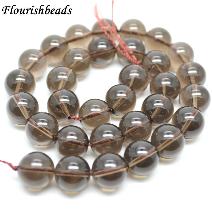 4mm~20mm Natural Smoky Quartz Stone Round Loose Beads