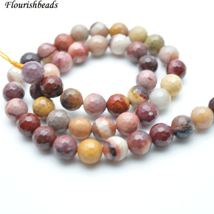 Faceted Natural Mookaite Stone Round Loose Beads 4mm~12mm