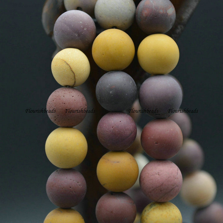 Wholesale Matte Natural Mookaite Stone Round Loose Beads 4mm~12mm