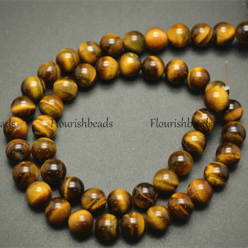 Grade AB Good Quality Natural  Tiger Eye Stone Round Loose Beads