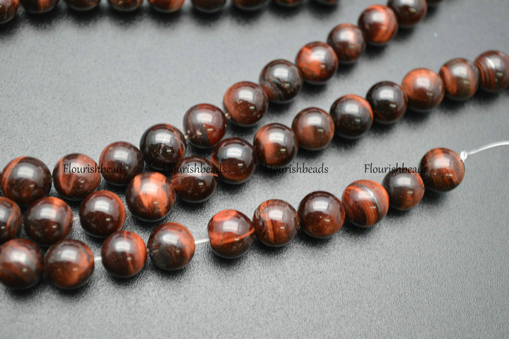 Red Tiger Eye Stone Round Loose Beads