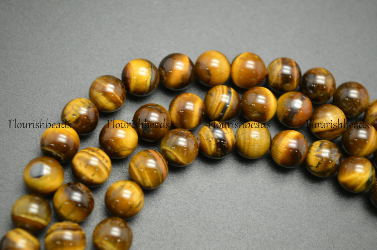 Grade AB Good Quality Natural  Tiger Eye Stone Round Loose Beads