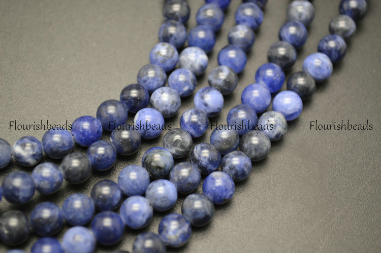 Natural Brazil Sodalite Stone Round Loose Beads
