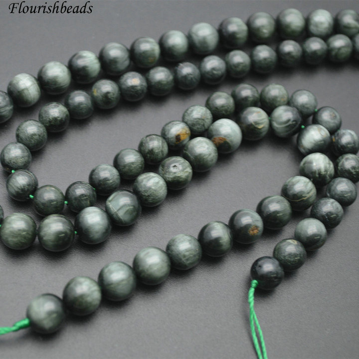 Natural Green Hawk's Eye Stone Round Loose Beads 8mm 10mm