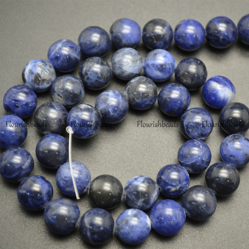 Natural Brazil Sodalite Stone Round Loose Beads