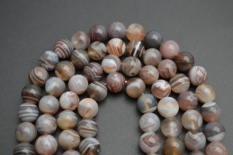 Natural Persian Agate Stone Round Loose Beads